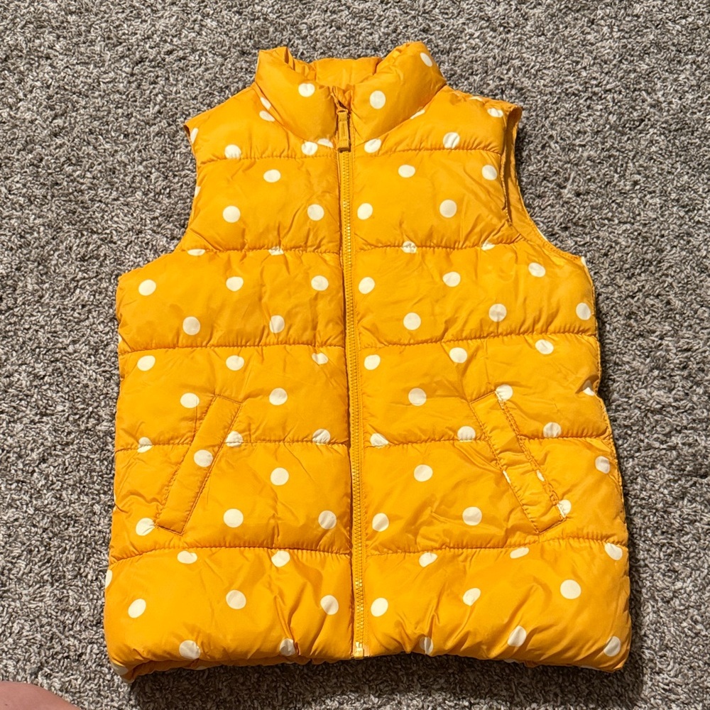 Old Navy Yellow Polka Dot Kids Vest